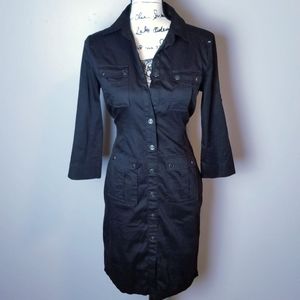 New York and company black midi dress sz XS